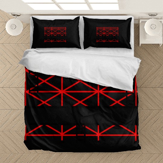 Red Scaffold Banner Add Company Name Bedding Sets