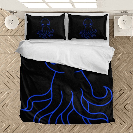 Octopus squid tentacle cephalopod cute sweet comic Bedding Sets