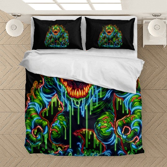 Neon Swamp Beast – Toxic Terror Bedding Sets