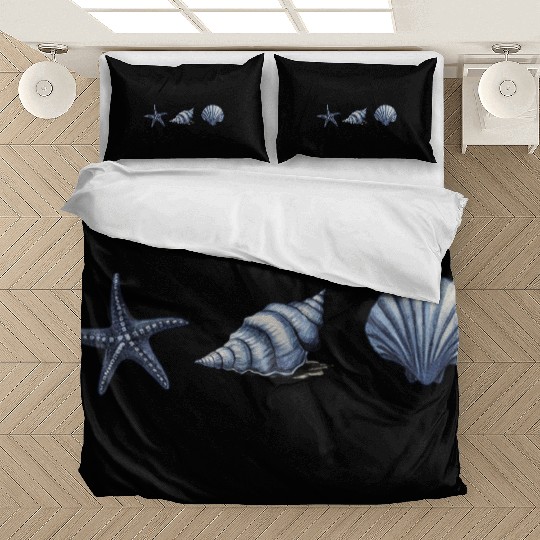 Cute Sea Creatures starfish Ocean Watercolor Bedding Sets