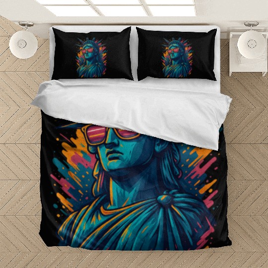 Urban Streetwear Statue of Liberty Bedding Sets Design
