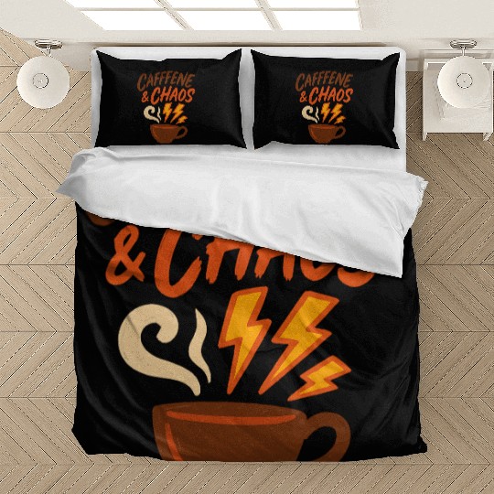 Caffeine & Chaos – Coffee Lovers Unite Bedding Sets