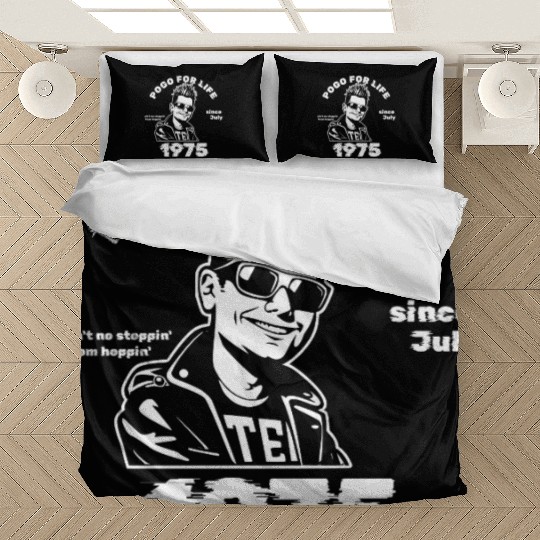 50th birthday Pogo for life since 07/1975 Bedding Sets