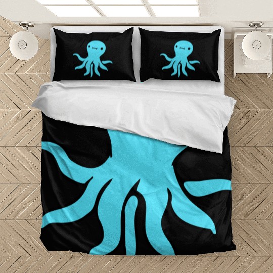 Octopus squid tentacle cephalopod cute sweet comic Bedding Sets