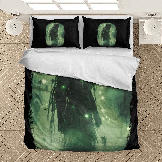 Swamp Demon with Glowing Aura and Haunt Magic Bedding Sets