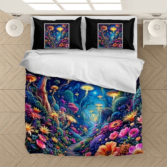 Mystic Bloom Forest Under Stars Bedding Sets