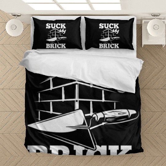 Bricklayer Suck My Brick Trowel Graphic Bedding Sets