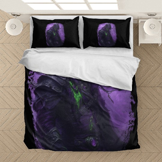 Dark Elf with Poison Magic and Purple Shadow Power Bedding Sets