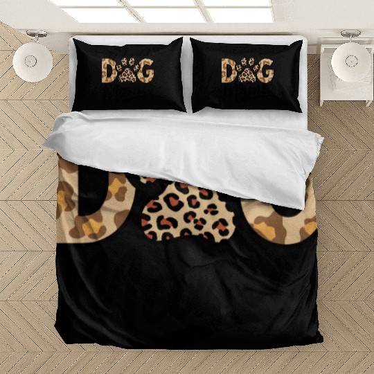 Dog Lover Leopard Print Paw Bedding Sets
