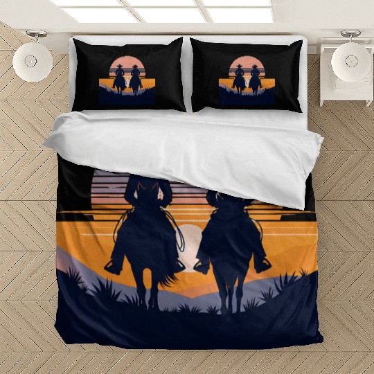 Western Sunset Silhouettes Bedding Sets