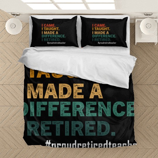 Funny Retired Teacher Retirement 2025 Teachers Day Bedding Sets