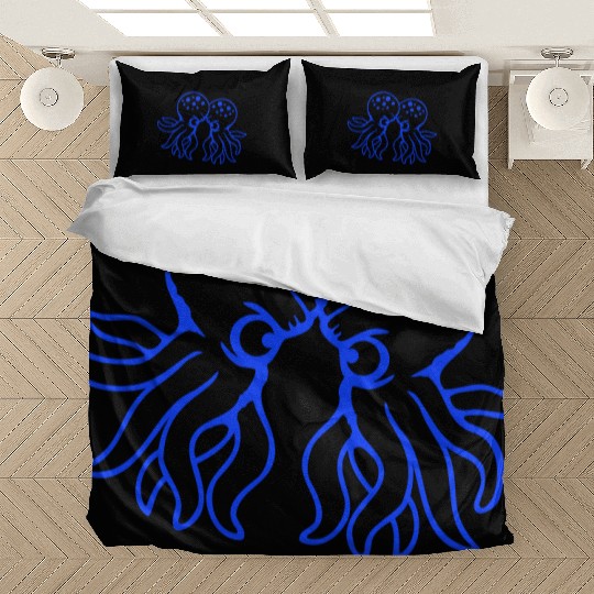 2 Octopus friends Two fighting enemies Rivals Team Bedding Sets