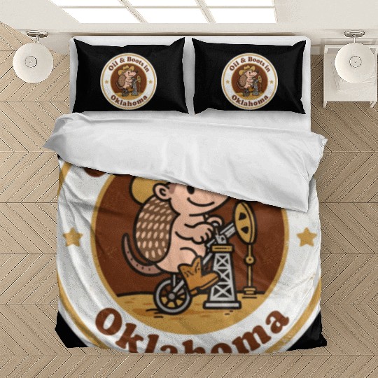 Oil Boots Oklahoma Vintage Artwork Bedding Sets