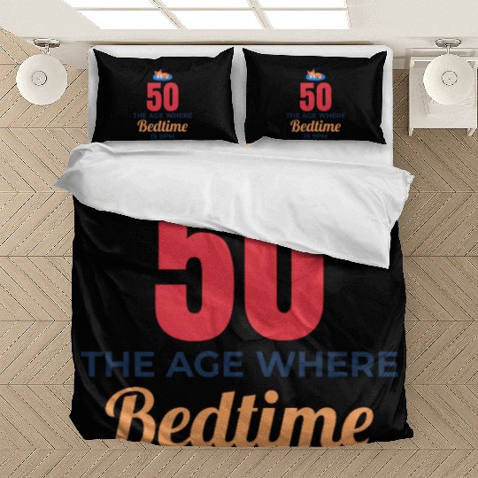 50th Birthday Bedtime 9PM Corgi Funny Bedding Sets
