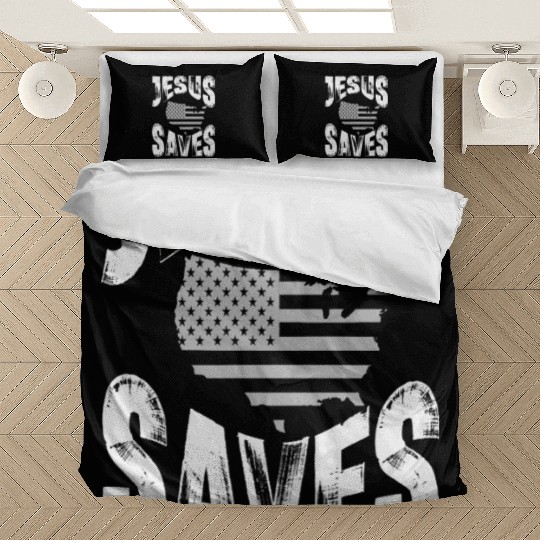 jesus saves usa Bedding Sets