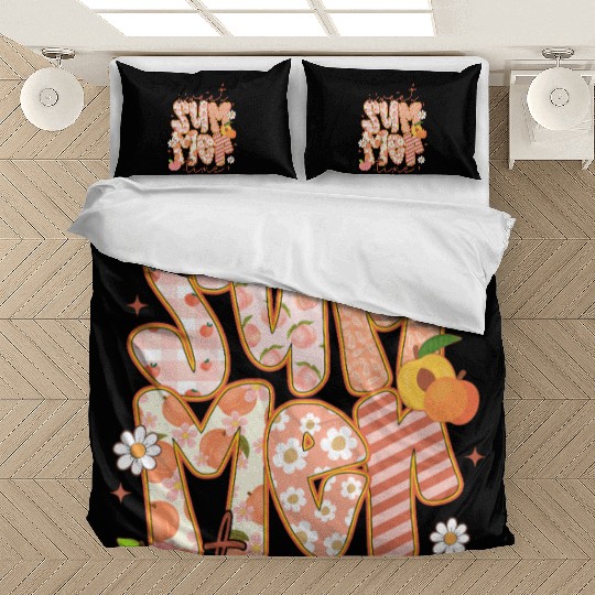 Sweet Summer Time Preppy Peach Bedding Sets