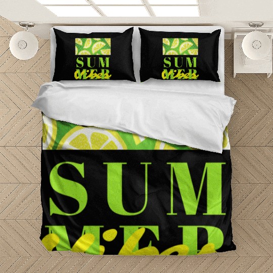 Lemon Fresh Summer Mood – Minimalist Citrus Art Bedding Sets