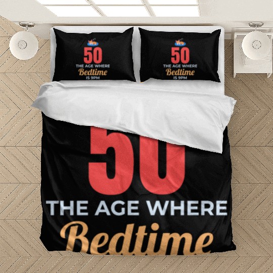 50th Birthday Bedtime 9PM Corgi Funny Bedding Sets