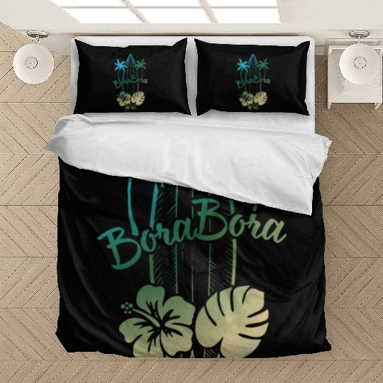 Bora Bora Surf Paradise Tropical Island Vacation Bedding Sets