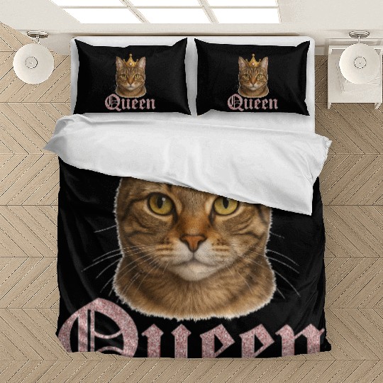 Queen Cat with Crown Bedding Sets