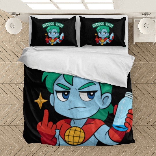 Chibi Style Captain Planet Reduce This!Design Bedding Sets