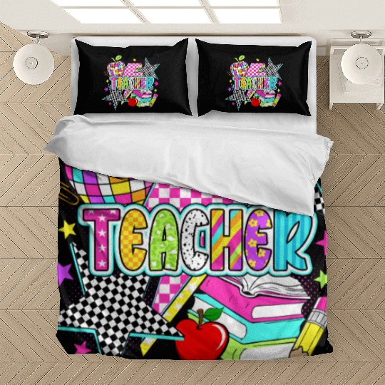 Retro Teacher Preppy Teacher Bedding Sets