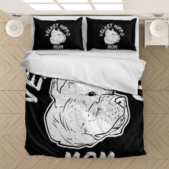 Velvet Hippo Mom – Bully Dog Lovers Bedding Sets