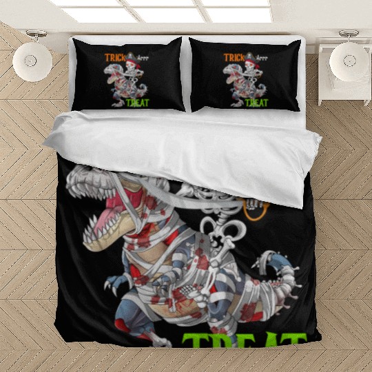 Halloween Mummy T rex Pirate Skeleton Trick Treat Bedding Sets