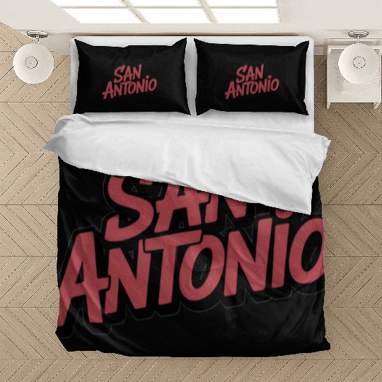 San Antonio Text Design Bedding Sets