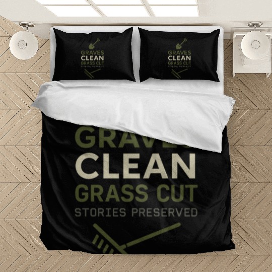 Cemetery Worker Groundskeeper Graveyard Memorial Bedding Sets