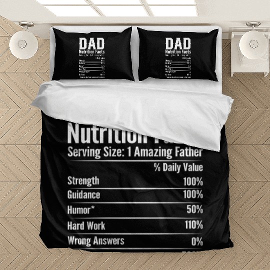 DAD Nutrition Facts Bedding Sets