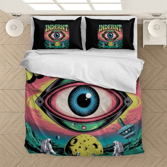 Psychedelic Space Eye – Trippy Cosmic Poster Art Bedding Sets
