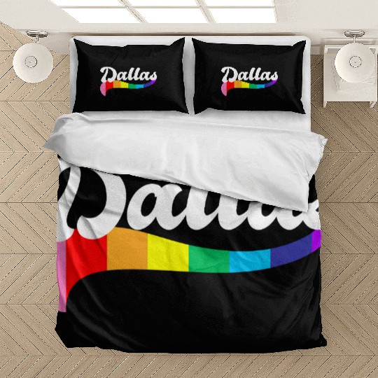 Dallas Texas rainbow gay pride TX LGBTQ rights Bedding Sets