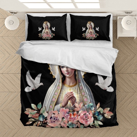 Nossa Senhora de Fatima Mother Mary Saint Catholic Bedding Sets