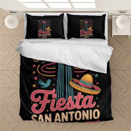 Funny San Antonio 2026 Fiesta Cinco De Mayo Tex Bedding Sets