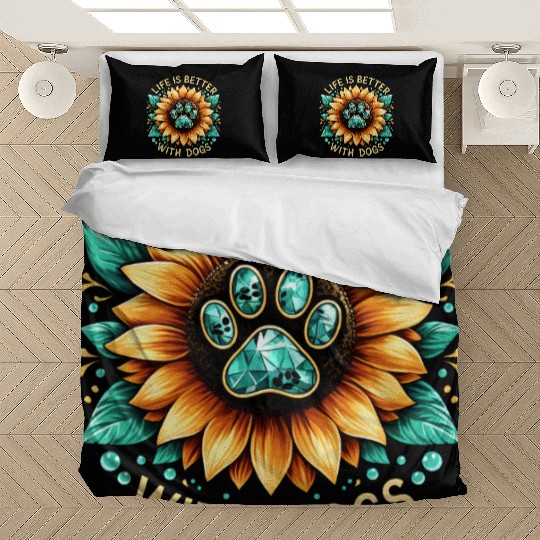 Dog Lover Life is Better with Dogs Bedding Sets