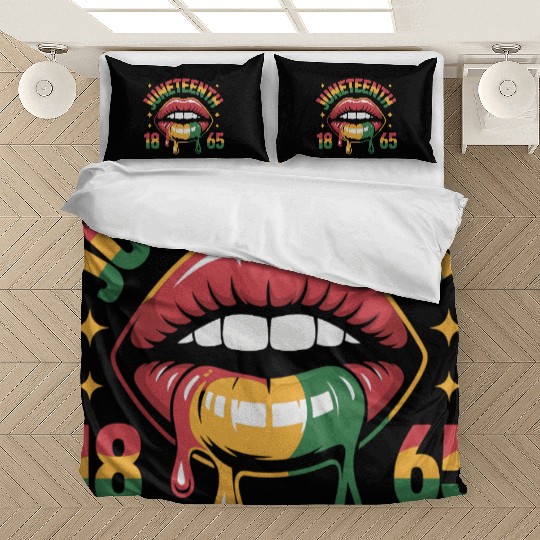 Juneteenth 1865 Rasta Lips Bedding Sets