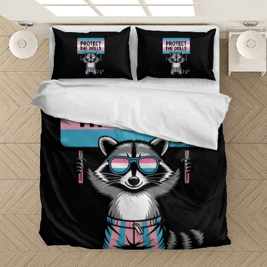 Protect The Dolls Raccoon Transgender Support Bedding Sets