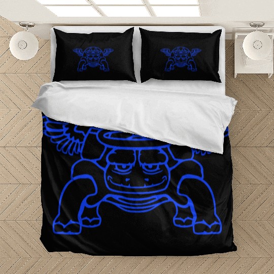 Turtle angel heaven wings halo flying holy funny Bedding Sets
