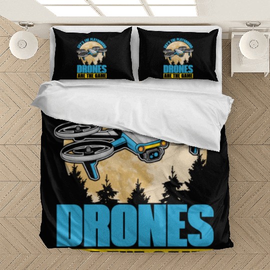 Drone Enthusiast Sky's The Playground Quadcopter Bedding Sets