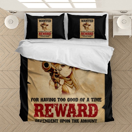 Wanted Cowgirl Reward Poster Bedding Sets