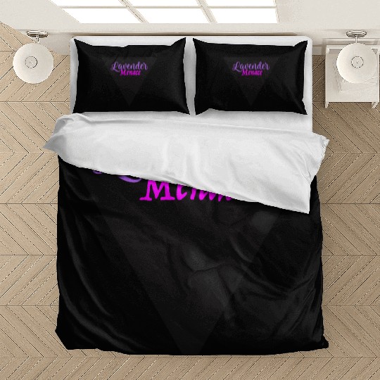 Lavender Menace Black Triangle Bedding Sets
