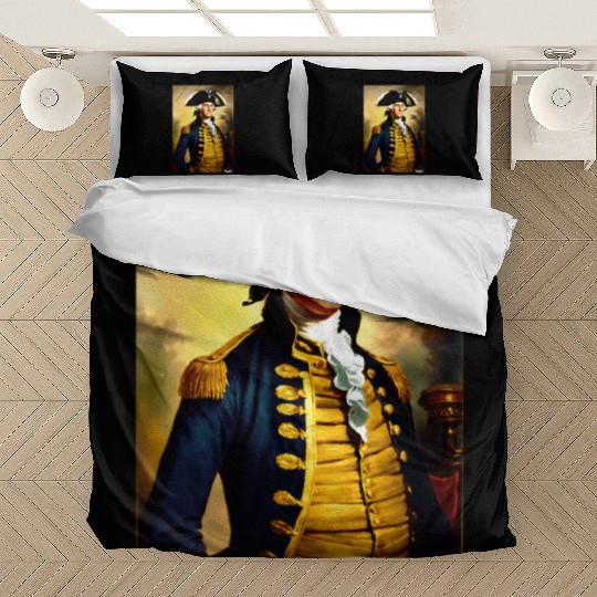 George Washington in revolutionary bttlefield a Bedding Sets