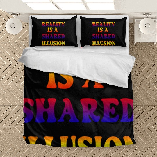 Vivid Psychedelic Illusion Text Bedding Sets
