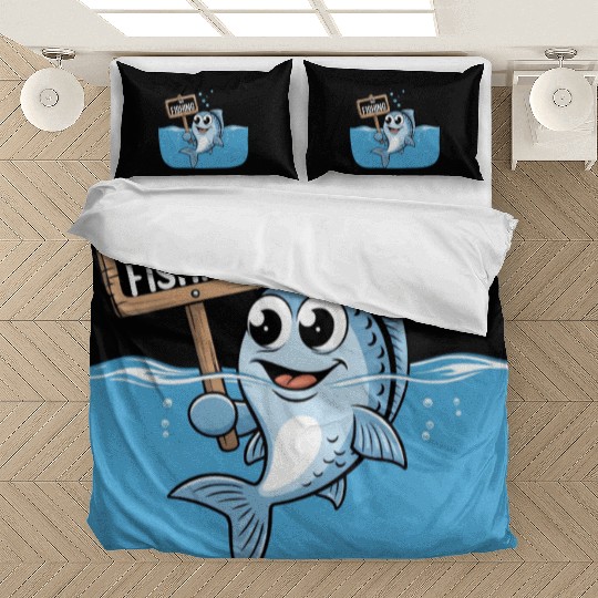 No Fishing – Cartoon Fish Joke Bedding Sets