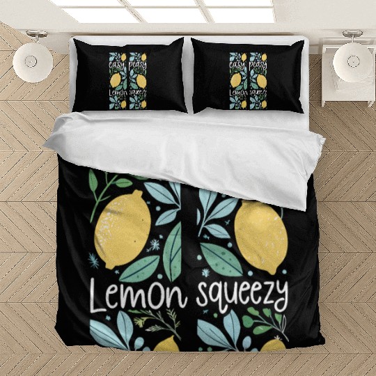 Easy Peasy Lemon Squeezy Cute Lemon Art Bedding Sets