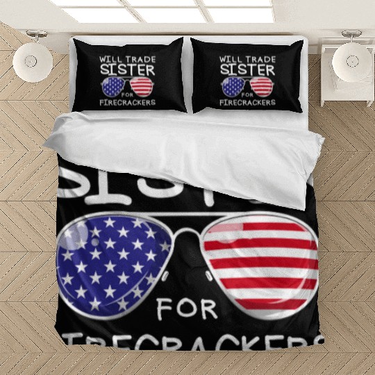 Will Trade Sister For Fireworks Kids 4th Of July Bedding Sets