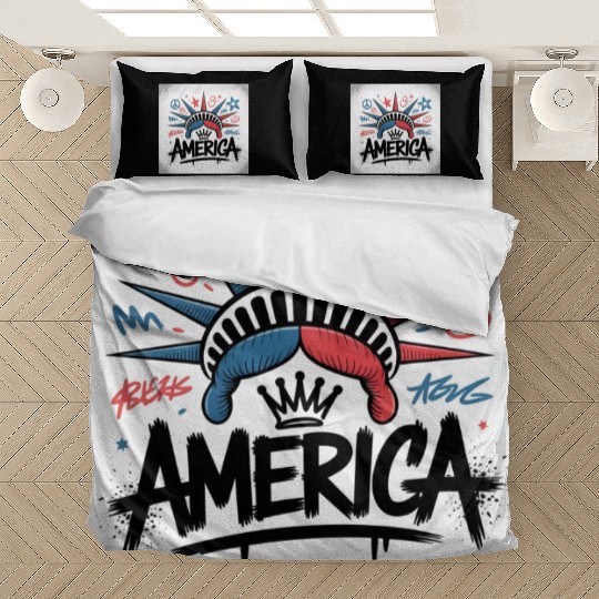 Statue of Liberty USA Graffiti Zero Limit Brand Bedding Sets