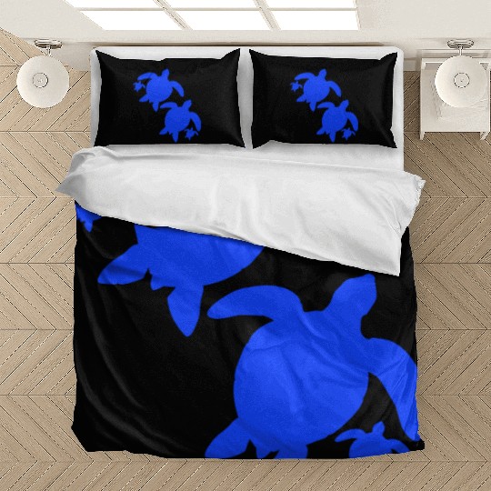 Water turtle family 2 children parents mom dad Bedding Sets