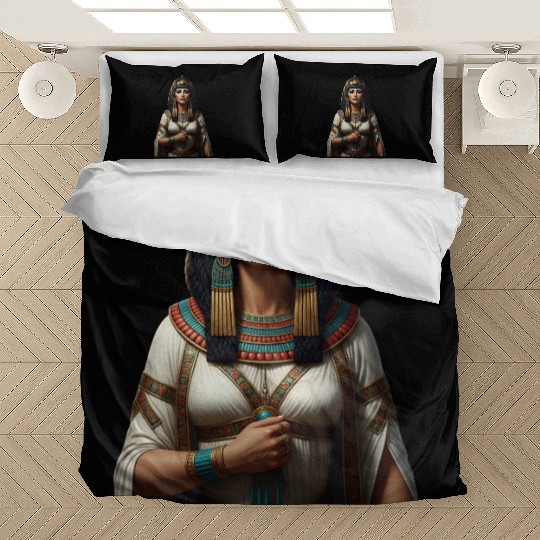 Royal Ancient Egyptian Queen Portrait Bedding Sets